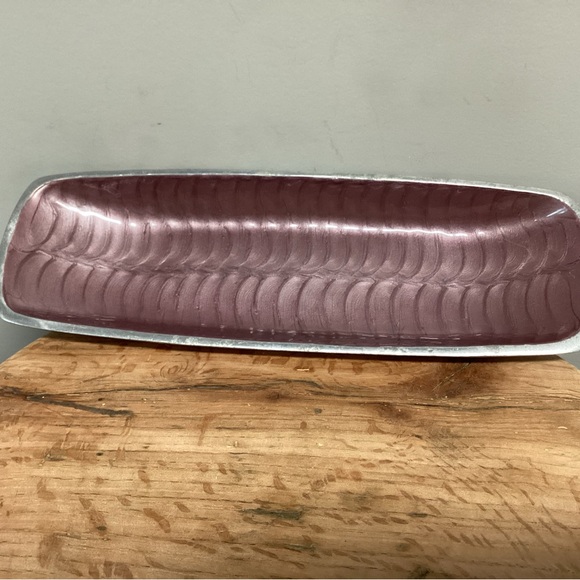 Beautiful Cast Aluminum Serving Tray / Decor Tray / Fruit Tray - Heavy & Solid - Picture 3 of 15